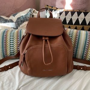 Cole Haan Classic Flap Backpack in British Tan